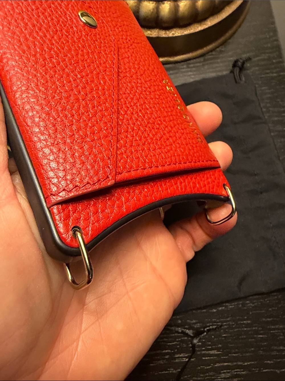 Bandolier Red Leather Card Wallet Phone Case - Picture 9 of 16